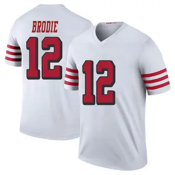 Men's Wilson John Brodie San Francisco 49ers Legend White Color Rush Jersey