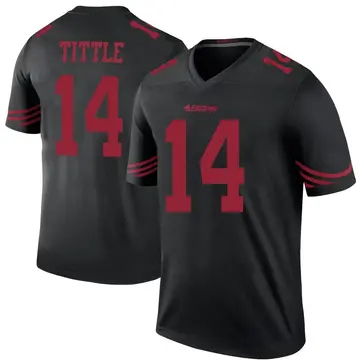Men's Y.A. Tittle San Francisco 49ers Legend Black Color Rush Jersey