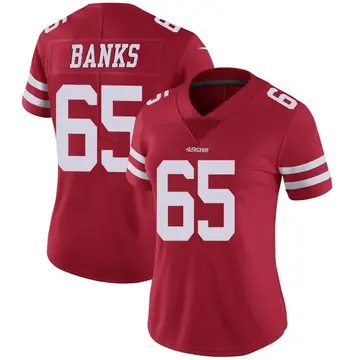 Women's Aaron Banks San Francisco 49ers Limited Red Team Color Vapor Untouchable Jersey