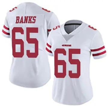 Women's Aaron Banks San Francisco 49ers Limited White Vapor Untouchable Jersey