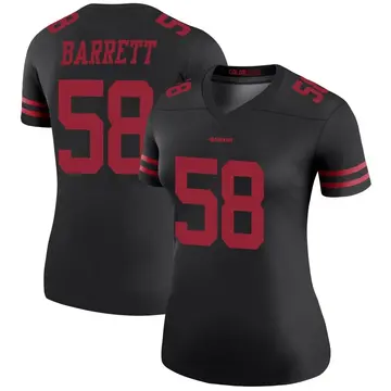 Women's Alex Barrett San Francisco 49ers Legend Black Color Rush Jersey