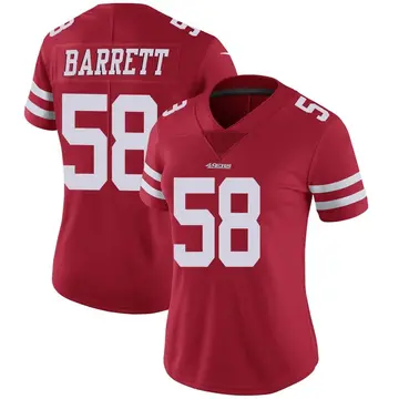 Women's Alex Barrett San Francisco 49ers Limited Red Team Color Vapor Untouchable Jersey