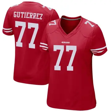Women's Alfredo Gutierrez San Francisco 49ers Game Red Team Color Jersey
