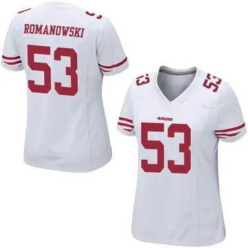 Women's Bill Romanowski San Francisco 49ers Game White Jersey