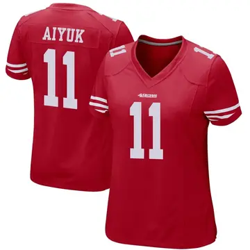 Women's Brandon Aiyuk San Francisco 49ers Game Red Team Color Jersey