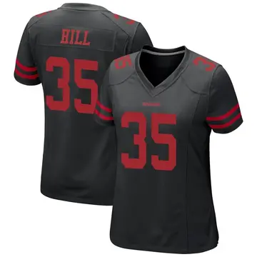 Women's Brian Hill San Francisco 49ers Game Black Alternate Jersey
