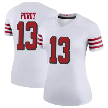 Women's Brock Purdy San Francisco 49ers Legend White Color Rush Jersey