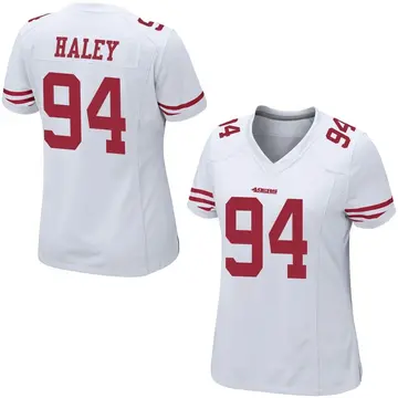 Women's Charles Haley San Francisco 49ers Game White Jersey