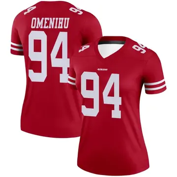 Women's Charles Omenihu San Francisco 49ers Legend Scarlet Jersey