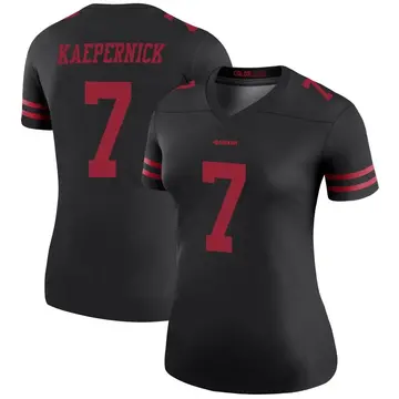 Women's Colin Kaepernick San Francisco 49ers Legend Black Color Rush Jersey