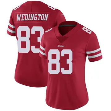 Women's Connor Wedington San Francisco 49ers Limited Red Team Color Vapor Untouchable Jersey