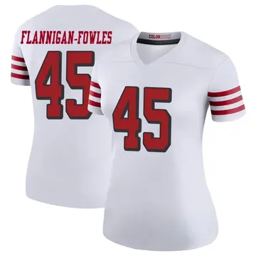 Women's Demetrius Flannigan-Fowles San Francisco 49ers Legend White Color Rush Jersey