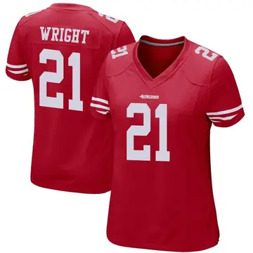 Women's Eric Wright San Francisco 49ers Game Red Team Color Jersey