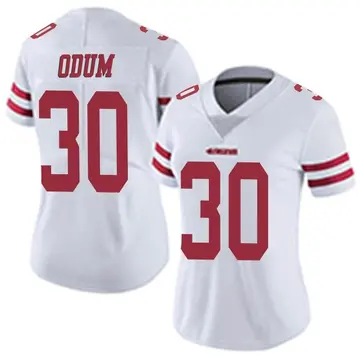 Women's George Odum San Francisco 49ers Limited White Vapor Untouchable Jersey