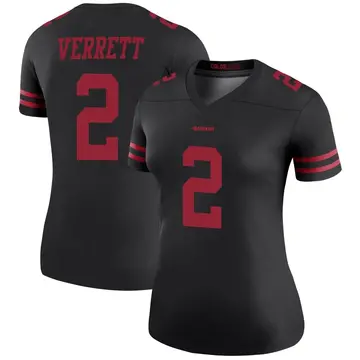 Women's Jason Verrett San Francisco 49ers Legend Black Color Rush Jersey