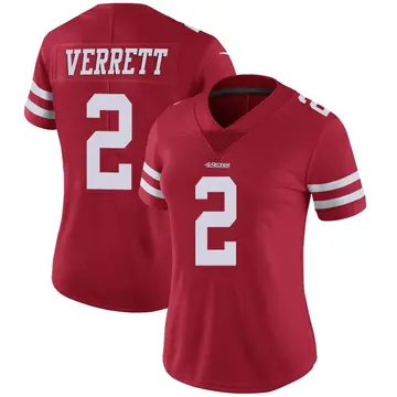 Women's Jason Verrett San Francisco 49ers Limited Red Team Color Vapor Untouchable Jersey