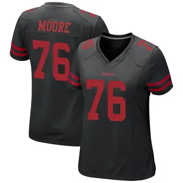Women's Jaylon Moore San Francisco 49ers Game Black Alternate Jersey