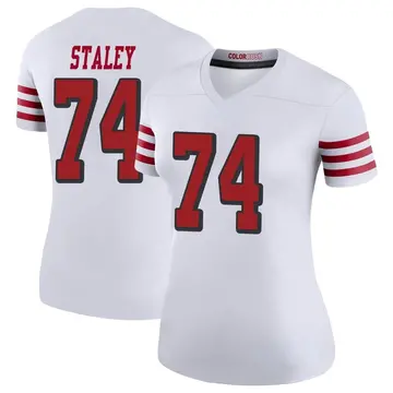 Women's Joe Staley San Francisco 49ers Legend White Color Rush Jersey