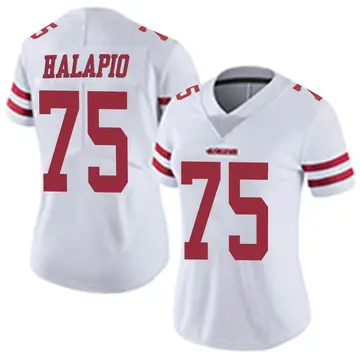 Women's Jon Halapio San Francisco 49ers Limited White Vapor Untouchable Jersey