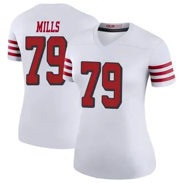 Women's Jordan Mills San Francisco 49ers Legend White Color Rush Jersey