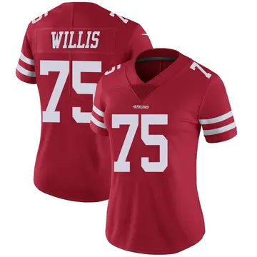 Women's Jordan Willis San Francisco 49ers Limited Red Team Color Vapor Untouchable Jersey