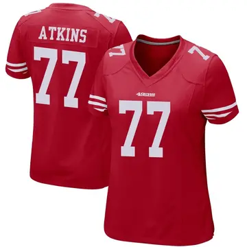 Women's Kevin Atkins San Francisco 49ers Game Red Team Color Jersey