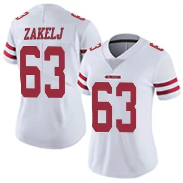 Women's Nick Zakelj San Francisco 49ers Limited White Vapor Untouchable Jersey
