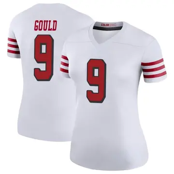 Women's Robbie Gould San Francisco 49ers Legend White Color Rush Jersey
