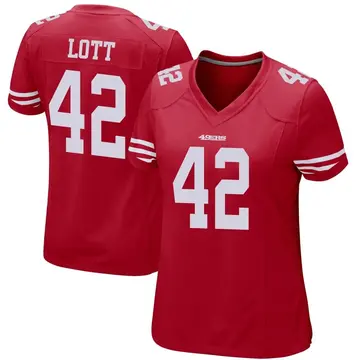 Women's Ronnie Lott San Francisco 49ers Game Red Team Color Jersey