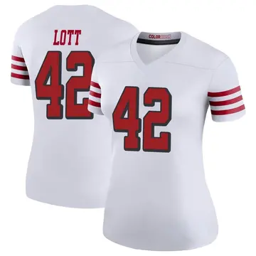 Women's Ronnie Lott San Francisco 49ers Legend White Color Rush Jersey