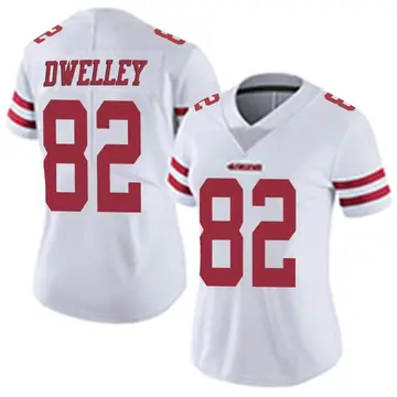 Women's Ross Dwelley San Francisco 49ers Limited White Vapor Untouchable Jersey