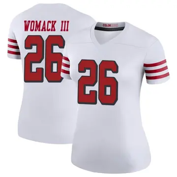 Women's Samuel Womack III San Francisco 49ers Legend White Color Rush Jersey