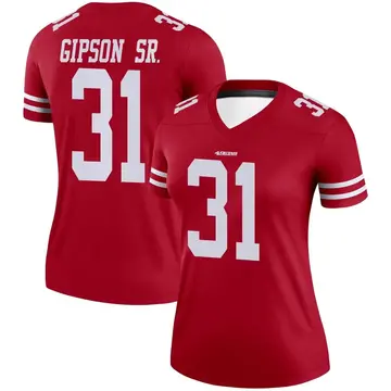 Women's Tashaun Gipson Sr. San Francisco 49ers Legend Scarlet Jersey