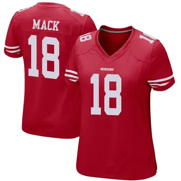 Women's Taysir Mack San Francisco 49ers Game Red Team Color Jersey