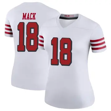 Women's Taysir Mack San Francisco 49ers Legend White Color Rush Jersey