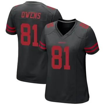 Women's Terrell Owens San Francisco 49ers Game Black Alternate Jersey