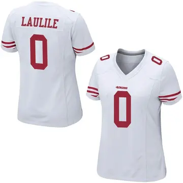 Women's Tomasi Laulile San Francisco 49ers Game White Jersey