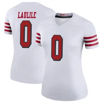 Women's Tomasi Laulile San Francisco 49ers Legend White Color Rush Jersey