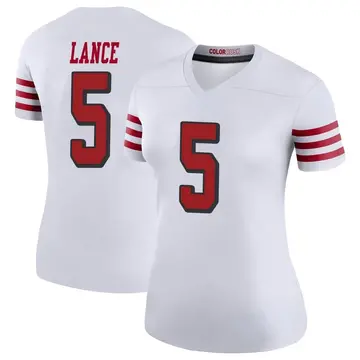 Women's Trey Lance San Francisco 49ers Legend White Color Rush Jersey