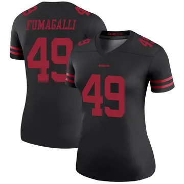 Women's Troy Fumagalli San Francisco 49ers Legend Black Color Rush Jersey