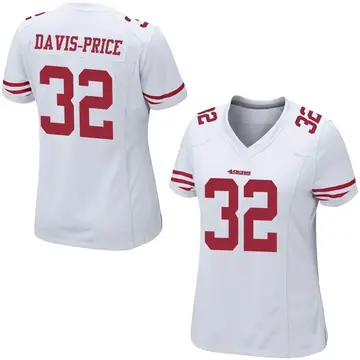 Women's Tyrion Davis-Price San Francisco 49ers Game White Jersey