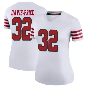 Women's Tyrion Davis-Price San Francisco 49ers Legend White Color Rush Jersey