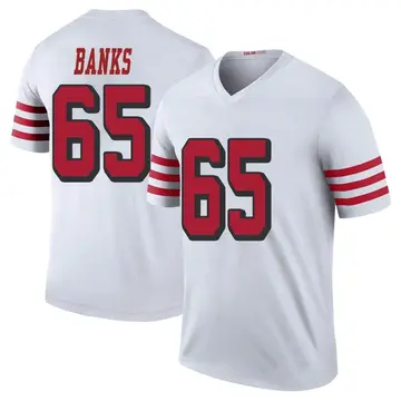 Youth Aaron Banks San Francisco 49ers Legend White Color Rush Jersey