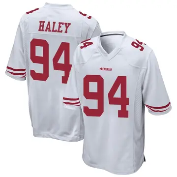 Youth Charles Haley San Francisco 49ers Game White Jersey