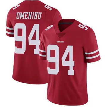 Youth Charles Omenihu San Francisco 49ers Limited Red Team Color Vapor Untouchable Jersey