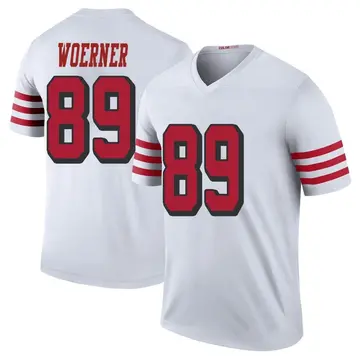 Youth Charlie Woerner San Francisco 49ers Legend White Color Rush Jersey