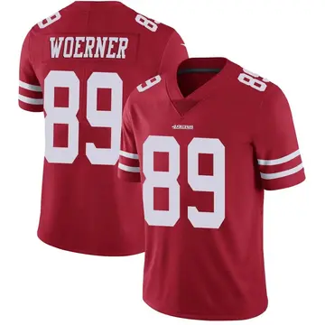 Youth Charlie Woerner San Francisco 49ers Limited Red Team Color Vapor Untouchable Jersey