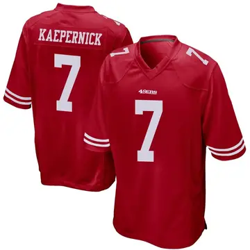 Youth Colin Kaepernick San Francisco 49ers Game Red Team Color Jersey