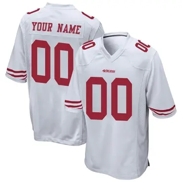 Youth Custom San Francisco 49ers Game White Jersey