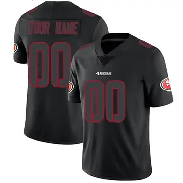 Youth Custom San Francisco 49ers Limited Black Impact Jersey
